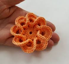 Como Fazer Flor de Crochê Laranja (Inédita)
