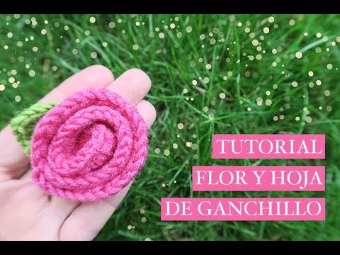 Como Fazer Flor Rosa de Crochê Fácil