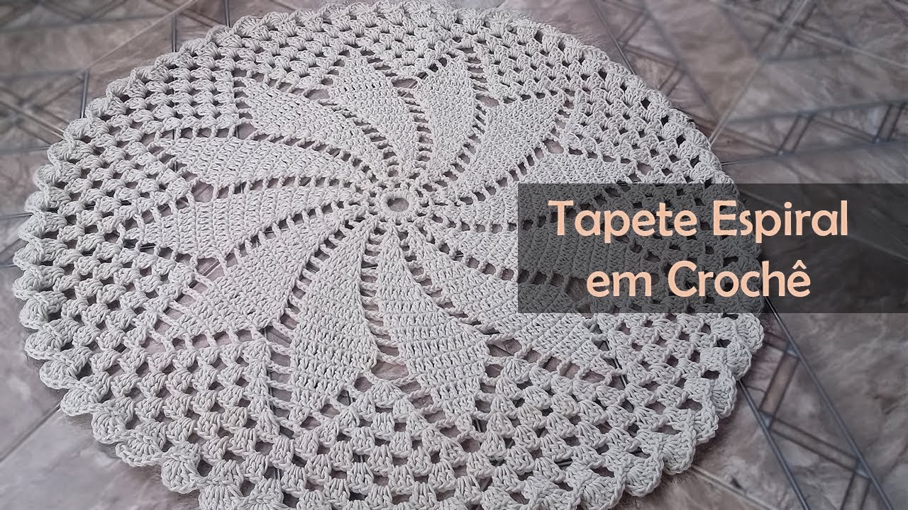 Como Fazer Tapete Espiral de Crochê
