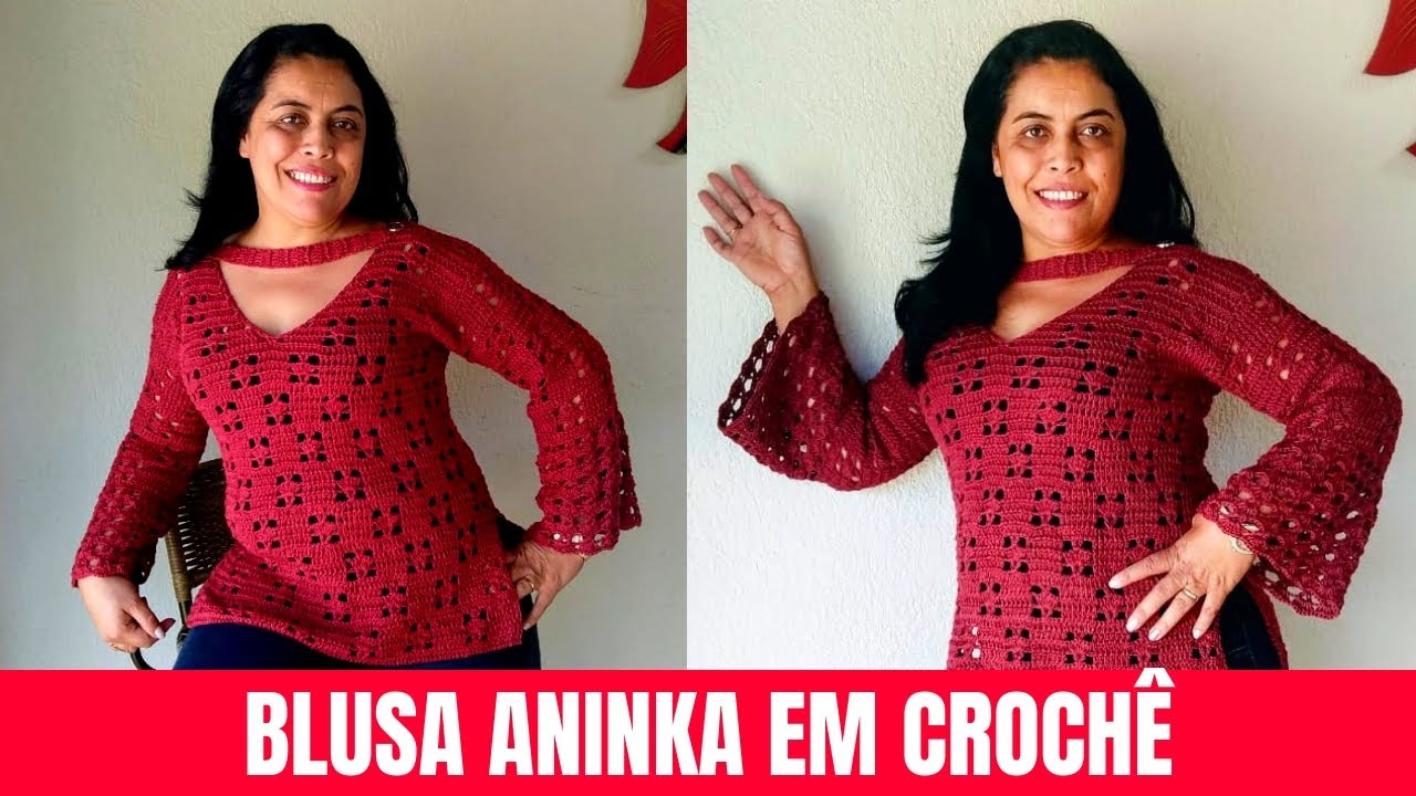 Como Fazer Blusa de Crochê Vermelha Aninka