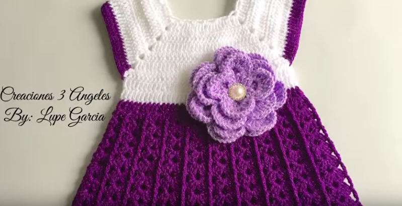 Vestido De Crochê Infantil: 10 Vídeo Aulas Passo A Passo - CROCHÊ COM AMOR